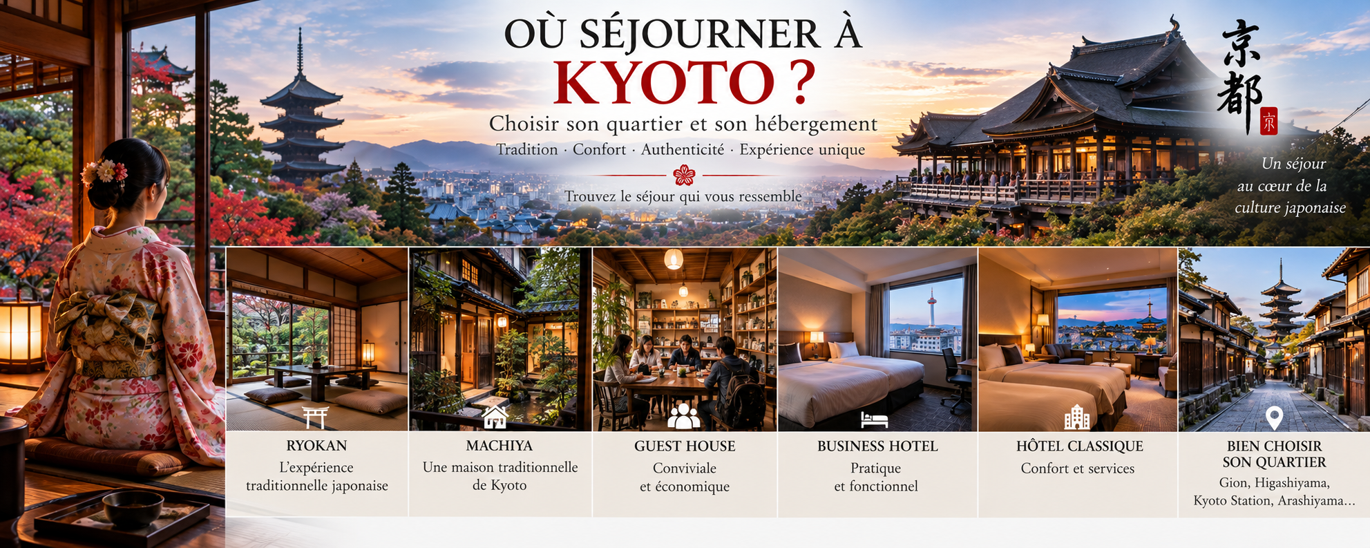 OÙ SÉJOURNER À KYOTO ? CHOISIR SON QUARTIER ET SON HÉBERGEMENT