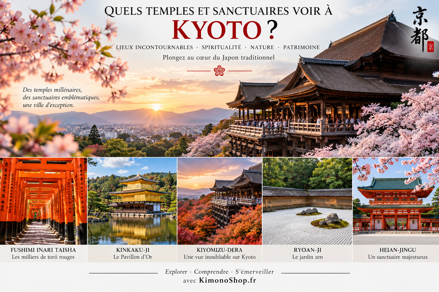 Quels temples et sanctuaires voir à Kyoto ? Temples et sanctuaires à visiter à Kyoto