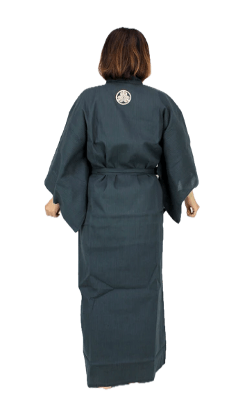 Yukata ShijiRaori Tokugawa Aoi Montsuki bleu marine homme